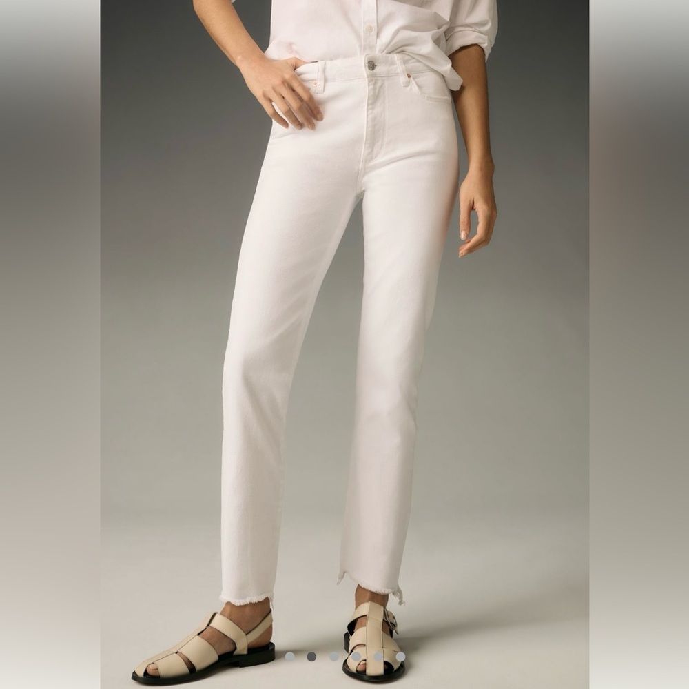 PAIGE Cindy Crop white denim